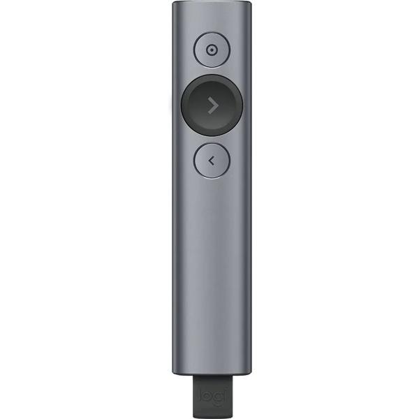 Apresentador sem fio Logitech Spotlight com Conexão USB ou Bluetooth, Aplicativo para Personalização e Alertas e Bateria Recarregável CX 1 UN