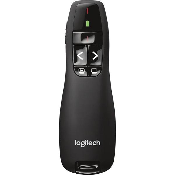 Apresentador sem fio Logitech R400 com Laser Pointer Vermelho, Conexão USB e Pilha Inclusa BT 1 UN