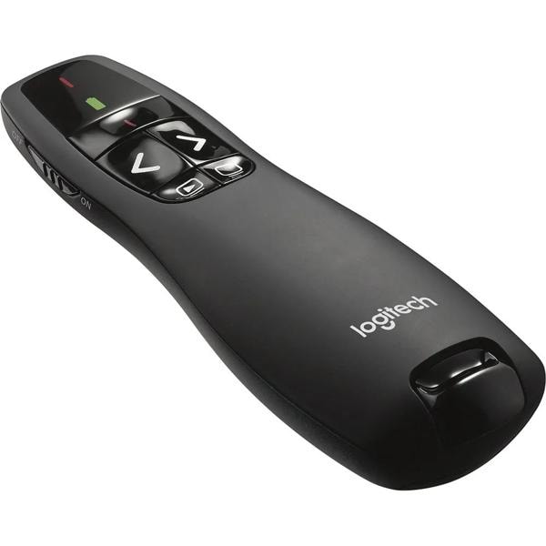 Apresentador sem fio Logitech R400 com Laser Pointer Vermelho, Conexão USB e Pilha Inclusa BT 1 UN