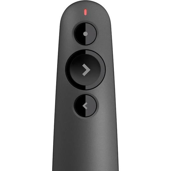 Apresentador sem fio Logitech R500s com Laser Pointer Vermelho, USB ou Bluetooth, Aplicativo para Personalização e Alertas e Pilha Inclusa BT 1 UN