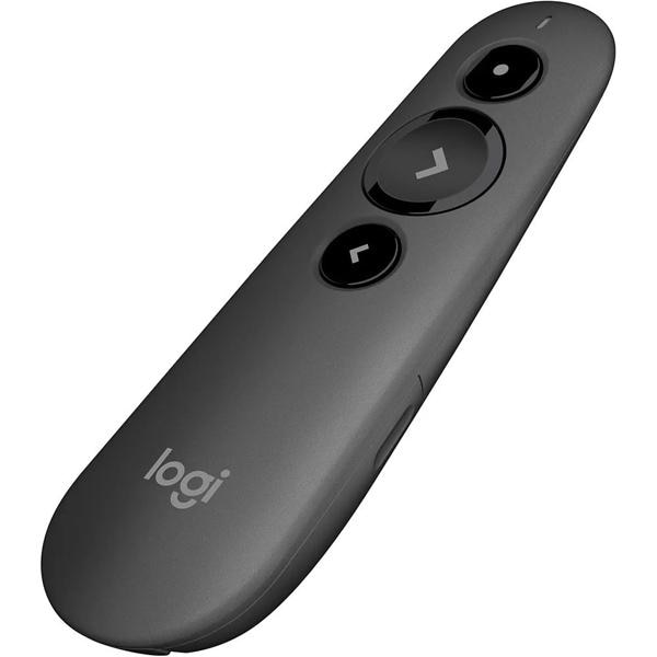 Apresentador sem fio Logitech R500s com Laser Pointer Vermelho, USB ou Bluetooth, Aplicativo para Personalização e Alertas e Pilha Inclusa BT 1 UN