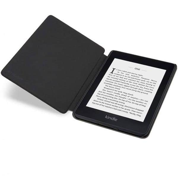 Capa p/ Kindle Novo Paperwhite couro preto Kindle PT 1 UN