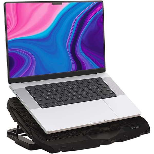 Base para notebook com ajuste de altura, 2 coolers, USB, LC2E25, Ergo - CX 1 UN