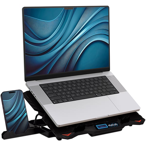 Base para notebook com ajuste de altura, 6 coolers, USB, LC6ES, Ergo - CX 1 UN