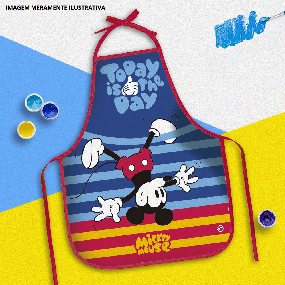 Avental Infantil Para Pintura Escola Personagem Mickey Mouse em Promoção na  Americanas
