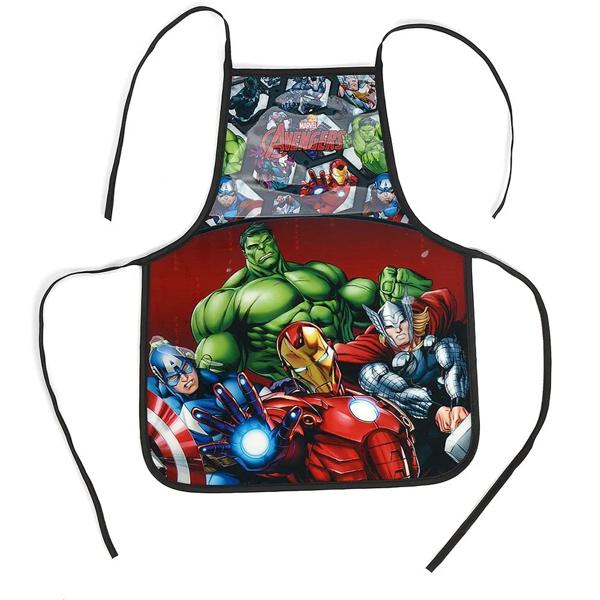 Avental escolar Vingadores Avengers Marvel, vermelho, AV55573AG, Luxcel - PT 1 UN