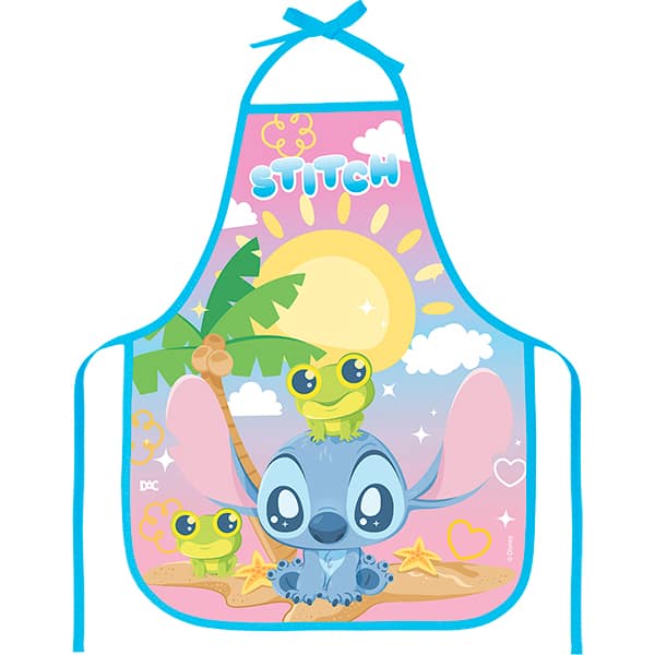 Avental escolar em PVC, Stitch Kids, 5456, DAC - PT 1 UN