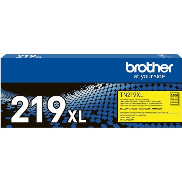 Cartucho de Toner TN219XLYBR de alto rendimento, Amarelo, Brother - CX 1 UN