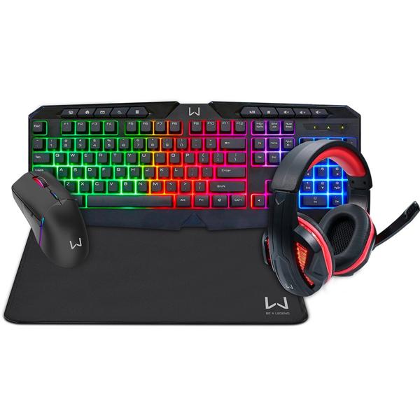 Kit Gamer com teclado, mouse, headset, mousepad, TC304, Warrior - CX 1 UN