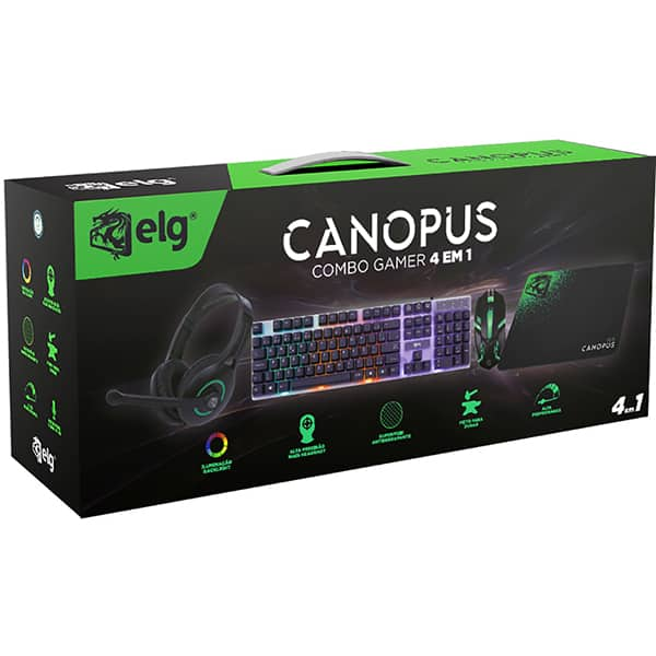 Kit Gamer (Teclado / Mouse / Headset / Mousepad), CGCS41, Elg - CX 1 UN