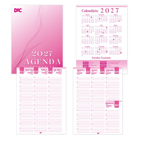Agenda Semanal Universitária 2027, Costurada, Lilás, 160 páginas, 5626, Dac - PT 1 UN Agenda Semanal Universitária 2027, Costurada, Lilás, 160 páginas, 5626, Dac - PT 1 UN