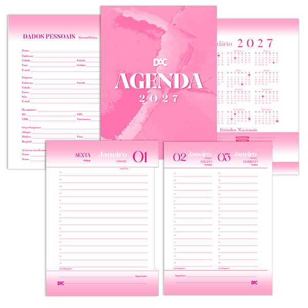Agenda diária cost 134mmx190mm c/imã Roxo 2027 4527 DAC PT 1 UN Agenda diária cost 134mmx190mm c/imã Roxo 2027 4527 DAC PT 1 UN