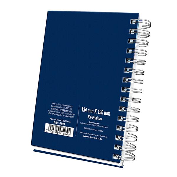 Agenda diária espi 134mmx190mm Vision Azul 2027 4601 DAC PT 1 UN