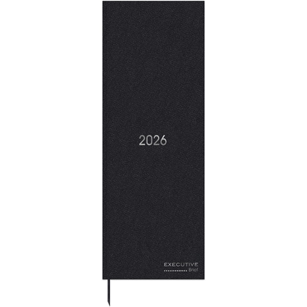 Agenda Comercial 2026, Brief Executive, Preta, 130mm x 350mm, 194 folhas, 2633477, Spiral Brf Ex - PT 1 UN