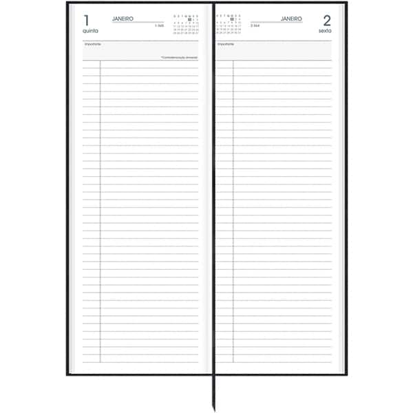 Agenda Comercial 2026, Brief Executive, Preta, 130mm x 350mm, 194 folhas, 2633477, Spiral Brf Ex - PT 1 UN