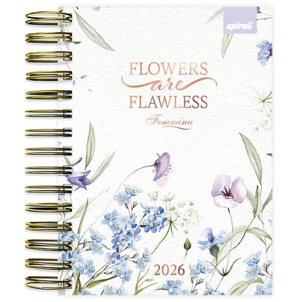 Agenda diária Femmina 2026 2635068 Spiral Fem PT 1 UN