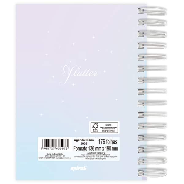 Agenda diária Flutter 2026 2635075 Spiral Flu PT 1 UN