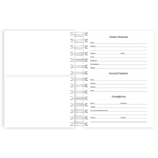 Agenda diária 2026, Soothing, Branco, 176 folhas, 2633620, Spiral Soot - PT 1 UN