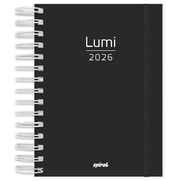 Agenda diária 2026, Soothing, Preto, 176 folhas, 2633644, Spiral Soot - PT 1 UN