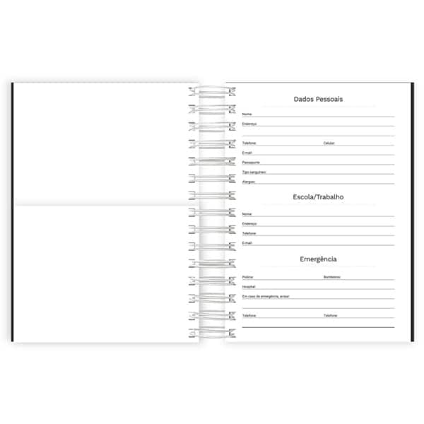 Agenda diária 2026, Soothing, Preto, 176 folhas, 2633644, Spiral Soot - PT 1 UN