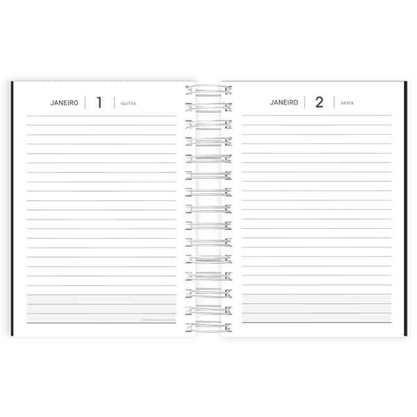 Agenda diária 2026, Soothing, Preto, 176 folhas, 2633644, Spiral Soot - PT 1 UN