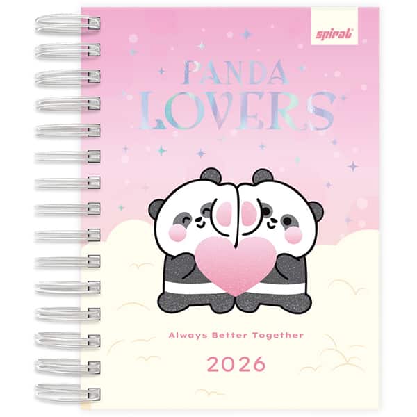 Agenda diária Panda 2026 2635112 Spiral Ten PT 1 UN