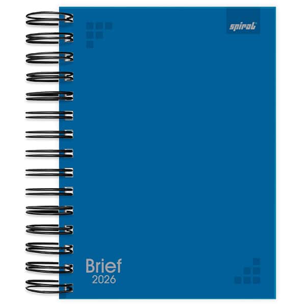 Agenda diária 2026, Brief Case, 176 folhas, Azul, 2633545, Spiral Brf - PT 1 UN
