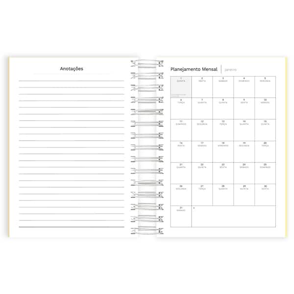 Agenda diária 2026, Soothing, Amarelo, 176 folhas, 2633675, Spiral Soot - PT 1 UN