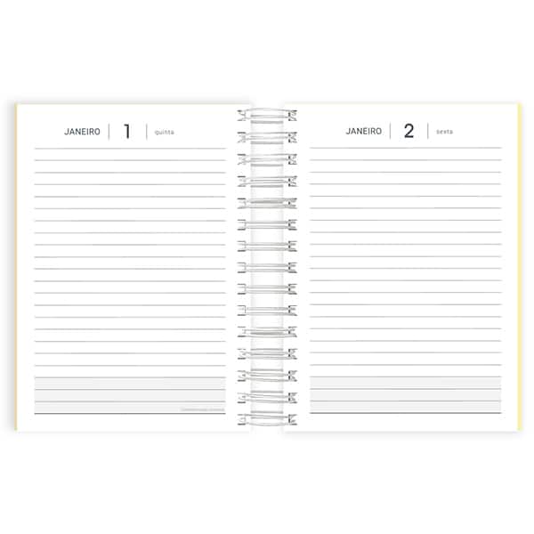 Agenda diária 2026, Soothing, Amarelo, 176 folhas, 2633675, Spiral Soot - PT 1 UN