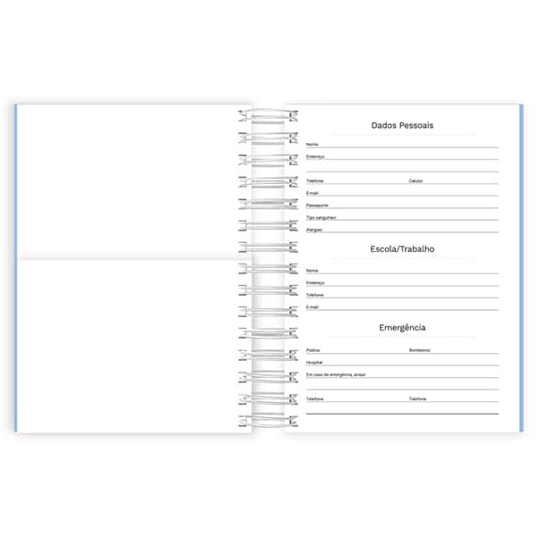 Agenda diária 2026, Soothing, Azul, 176 folhas, 2633682, Spiral Soot - PT 1 UN