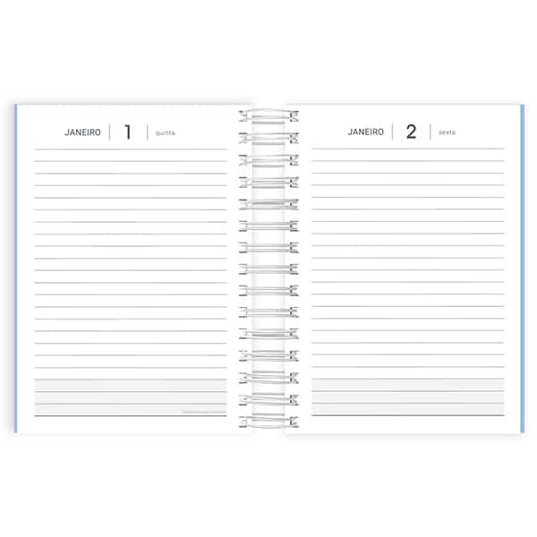 Agenda diária 2026, Soothing, Azul, 176 folhas, 2633682, Spiral Soot - PT 1 UN