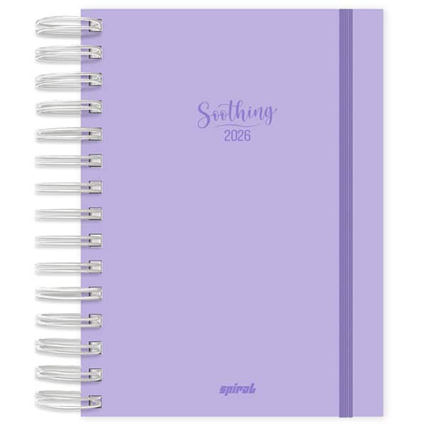 Agenda diária 2026, Soothing, lilás, 176 folhas, 2633699, Spiral Soot - PT 1 UN