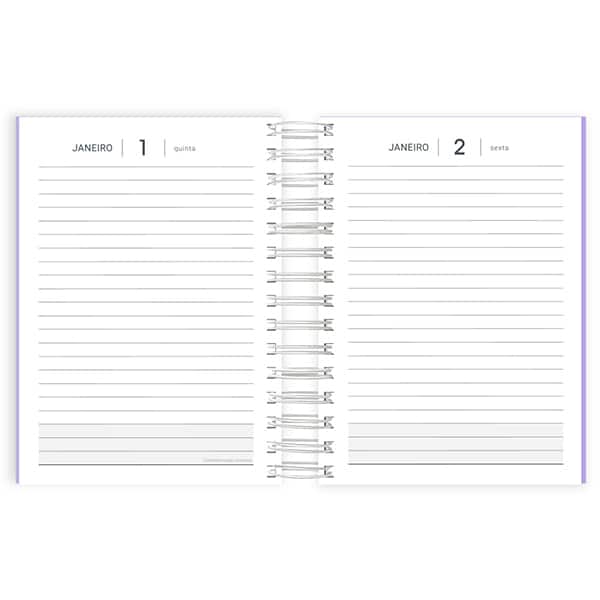Agenda diária 2026, Soothing, lilás, 176 folhas, 2633699, Spiral Soot - PT 1 UN