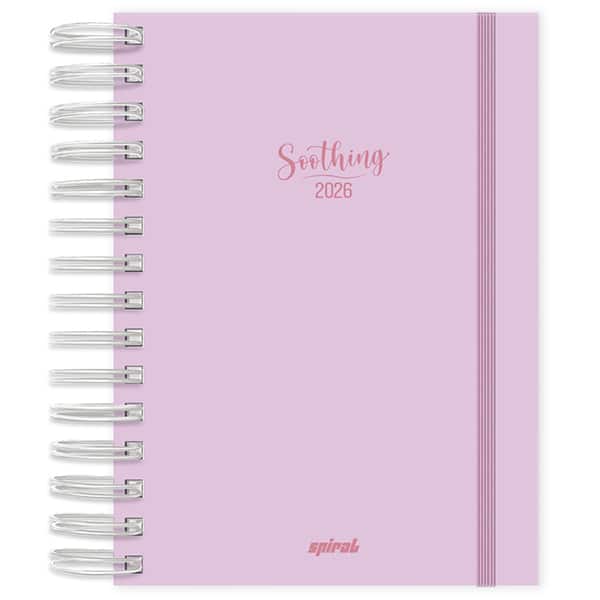 Agenda diária 2026, Soothing, Rosa, 176 folhas, 2633705, Spiral Soot - PT 1 UN