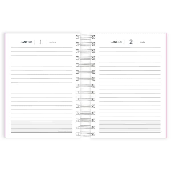 Agenda diária 2026, Soothing, Rosa, 176 folhas, 2633705, Spiral Soot - PT 1 UN