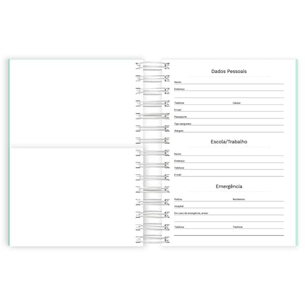 Agenda diária 2026, Soothing, Verde, 176 folhas, 2633712, Spiral Soot - PT 1 UN