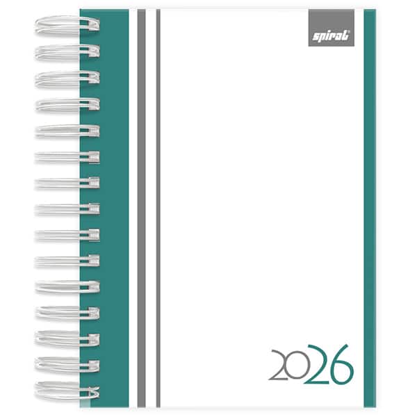 Agenda diária Spiral verde 2026  2633729 Spiral PT 1 UN