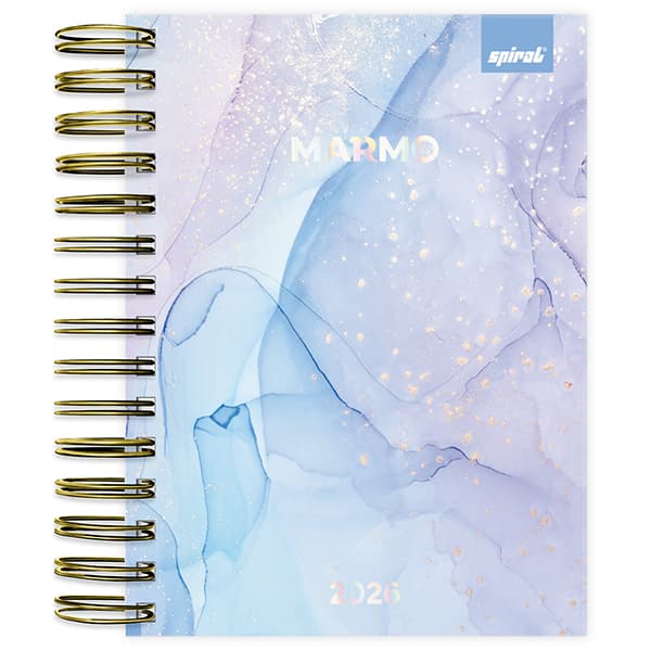 Agenda diária 2026, Marmo, 176 folhas, 2635082, Spiral Mrm - PT 1 UN