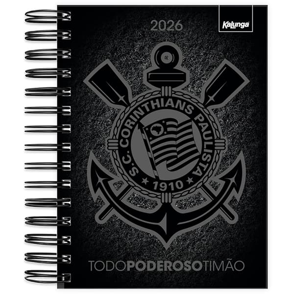 Agenda diária Corinthians 2026 2635297 Spiral Sccp PT 1 UN