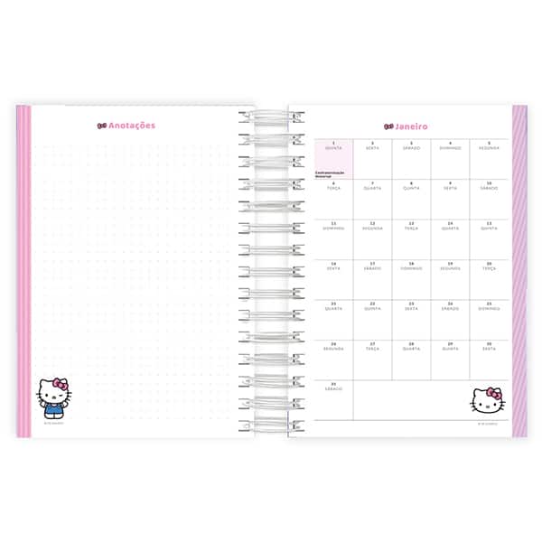 Agenda diária Hello Kitty 2026 2635372 Spiral Hki PT 1 UN