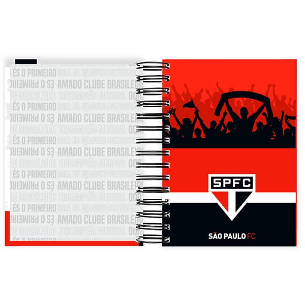 Agenda diária 2026, São Paulo FC, 176 folhas, 2636225, Spiral SPFC - PT 1 UN