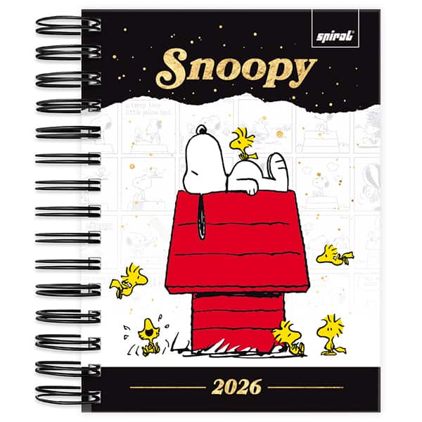 Agenda diária Snoopy 2026 2635488 Spiral Sno PT 1 UN