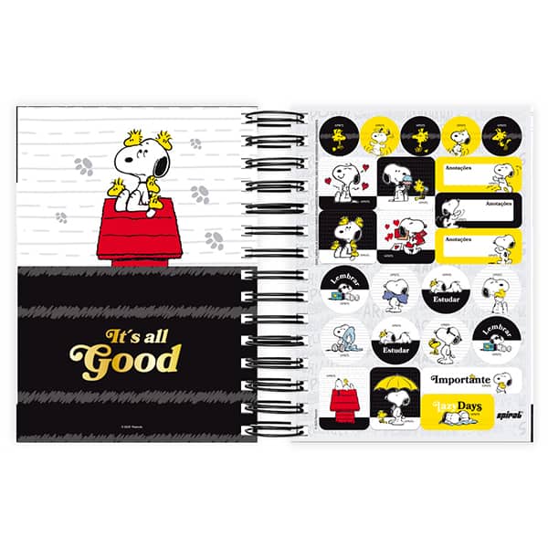 Agenda diária Snoopy 2026 2635488 Spiral Sno PT 1 UN