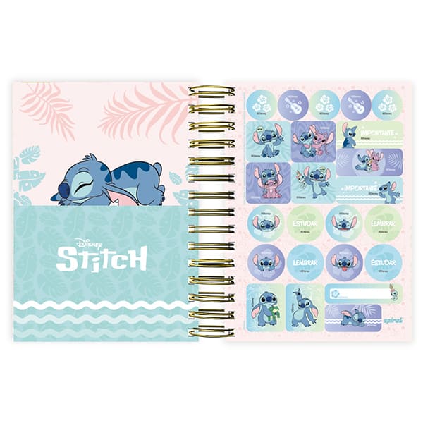 Agenda diária 2026, Stitch, 176 folhas, 2635495, Spiral Ds - PT 1 UN