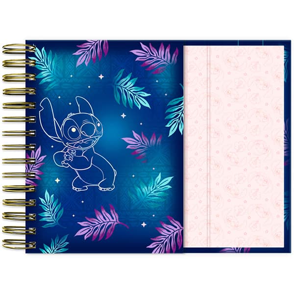 Agenda diária dobrável com imã 2026, Stitch, 176 folhas, 2635501, Spiral Ds - PT 1 UN