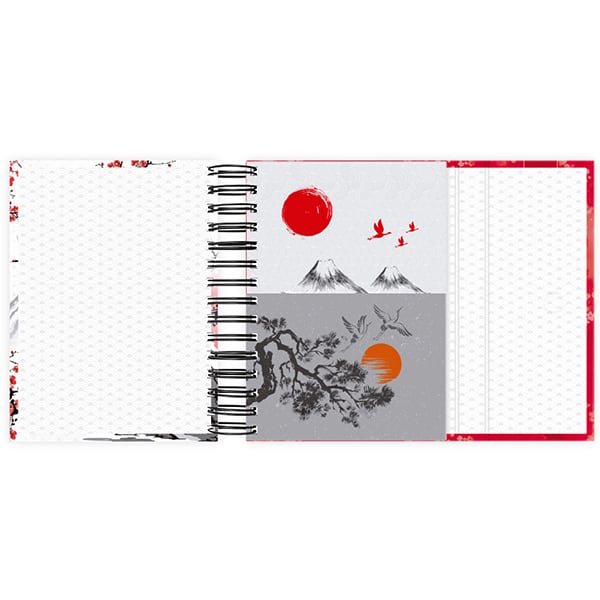 Agenda diária dobrável com imã 2026, Zen, 176 folhas, 2635129, Spiral Zen - PT 1 UN