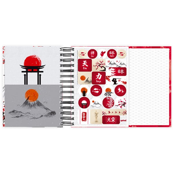 Agenda diária dobrável com imã 2026, Zen, 176 folhas, 2635129, Spiral Zen - PT 1 UN