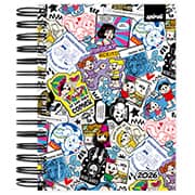 Agenda diária 2026, Turma da Mônica, 176 folhas, 2635525, Spiral Tdm - PT 1 UN