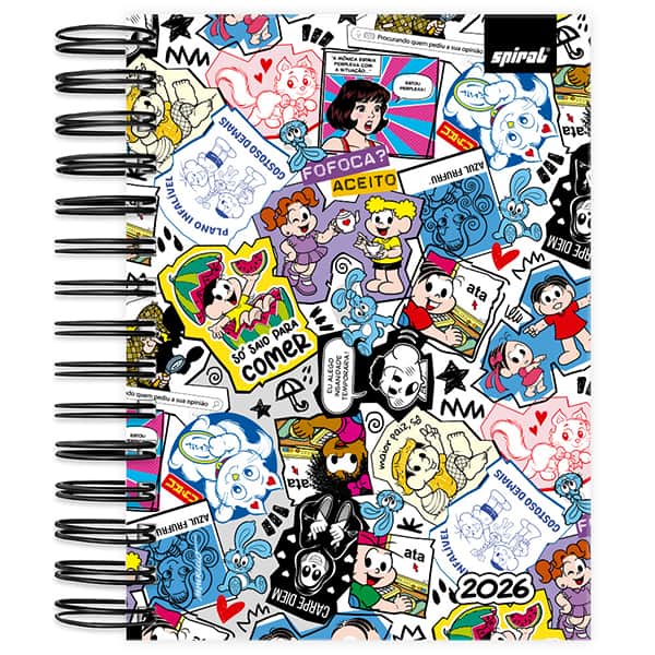 Agenda diária Turma da Mônica 2026 2635525 Spiral Tdm PT 1 UN