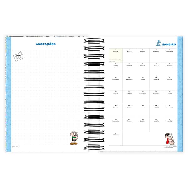 Agenda diária Turma da Mônica 2026 2635525 Spiral Tdm PT 1 UN